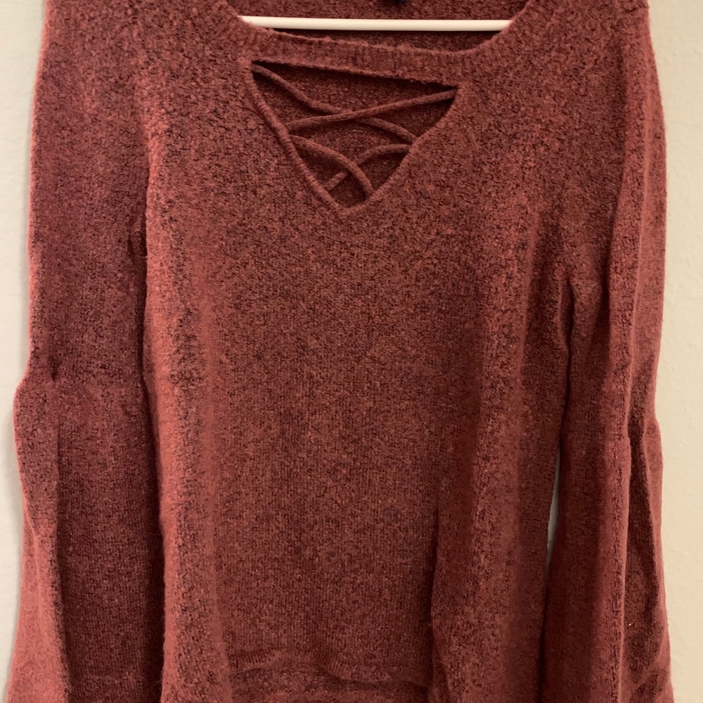flare sleeve sweater american eagle